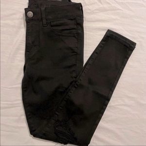 NWOT AE Distressed Black Jeans-6